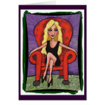 Sassy Blonde & a Red Chair - all-occasion card (2)