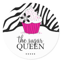 Sassy Decorative Zebra Stripes Bakery  Stickers