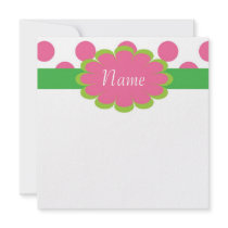 Sassy Dots Personalised Note Card