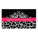 Sassy Leopard Scallop - Animal Print Designer business cards