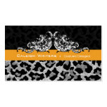 Sassy Leopard Scallop - Animal Print Designer business cards