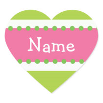 Sassy Pink and Green Personalised Sticker