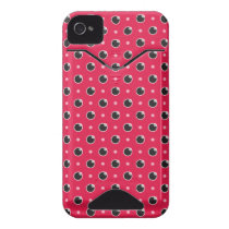 Sassy Polka Dot iPhone 4 Case-Mate ID - Berry Pink