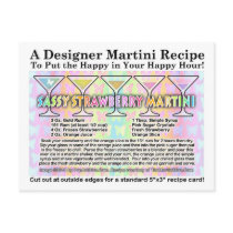 Sassy Strawberry Spring Martini Recipe Card