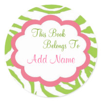 Sassy "this book belongs to" sticker