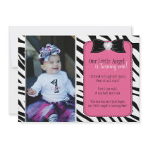 Sassy Zebra Birthday Party Invitation