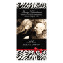 Sassy Zebra Christmas Personalised Photo Card