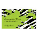 Sassy Zebra Print Business Cards business cards