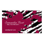 Sassy Zebra Print Business Cards business cards
