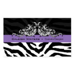 Sassy Zebra Scallop - Animal Print Designer business cards