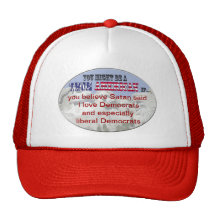 satan democrats mesh hat