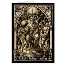 Satan Enthroned Winter Solstice Greeting Card