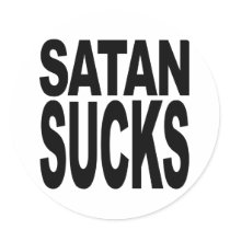 Satan Sucks Round Stickers