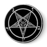 satanic pentagram buttons