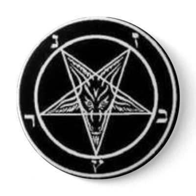satanic pentagram pin by plastic_zombie