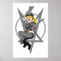 Satanic Warmerchant Pin-Up Woman Posters