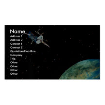 Satellite above Earth Business Card Templates