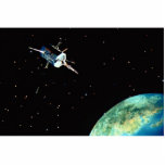 Satellite above Earth Acrylic Cut Outs