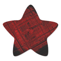 Satellite Stained Glass in Blood Red