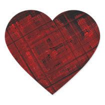 Satellite Stained Glass in Blood Red
