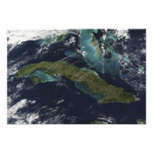 Satellite view of Cuba Photograph