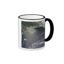 Satellite view of oil leaking mugs