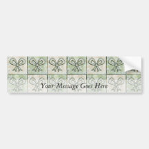 Satin and Floral Bows Bumper Sticker