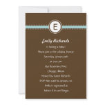 Satin Ribbon Baby Shower Invitation - in Blue
