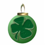 Satin Shamrock Ornament Photo Cutout