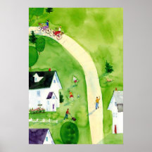saturday afternoon Watercolor Posters
