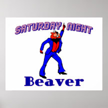 Saturday Night Disco Beaver Print