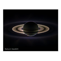 Saturn backlit post card