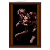 Saturn Devouring His Son From The Pinturas Negras Greeting Card