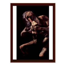Saturn Devouring His Son From The Pinturas Negras Postcards