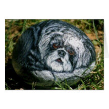 "Saturn" dog rock card