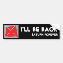 'SATURN FOREVER' BUMPER STICKER FOR SATURN CARS