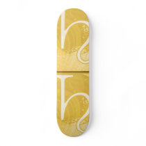 SATURN  Gold Symbol by Navin Joshi Custom Skate Board