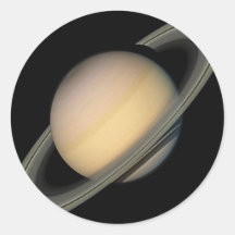 Saturn Round Stickers