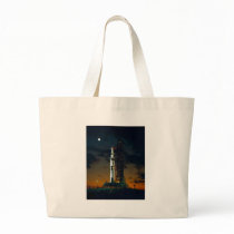 Saturn V rocket on the launch pad Canvas Bag