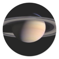 Saturn with Rings Round Sticker