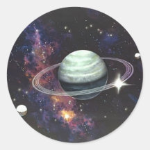 Saturn with Rings Stickers