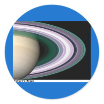 Saturns Rings Round Sticker