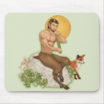 Satyr Playing Pan Pipes mousepads