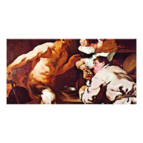 Satyr With Peasants By Liss Johann (Best Quality) Photo Card