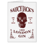 Saucy Jack's London Gin Greeting Cards