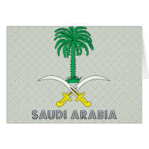 Saudi Arabia Coat of Arms Greeting Cards