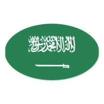 Saudi Arabia Flag Oval Sticker