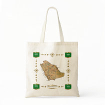 Saudi Arabia Map + Flags Bag