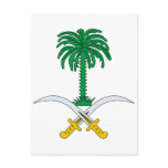 Saudi Arabia Official Coat Of Arms Heraldry Symbol postcards