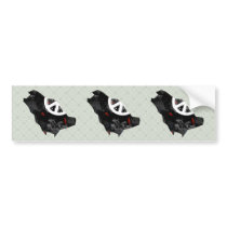 Saudi Arabia Trendy Peace Sign with Saudi map Bumper Sticker